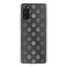 DistinctInk® Clear Shockproof Hybrid Case for Apple iPhone / Samsung Galaxy / Google Pixel - Silver Grey Black White Damask