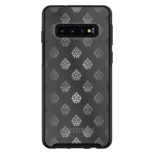 DistinctInk™ OtterBox Symmetry Series Case for Apple iPhone / Samsung Galaxy / Google Pixel - Silver Grey Black White Damask