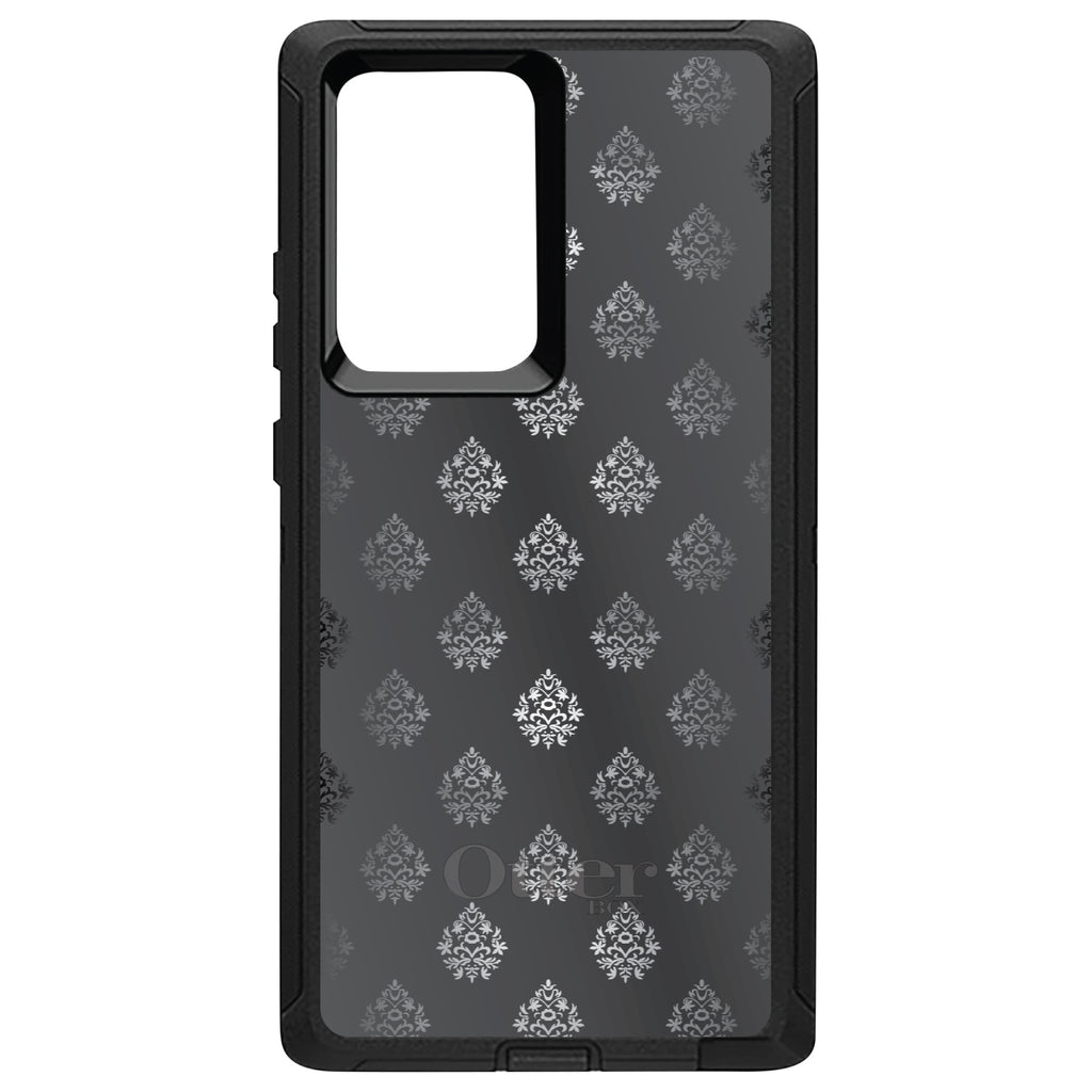 Silver Grey Black White Damask OtterBox Defender Case for iPhone & Galaxy, view 13