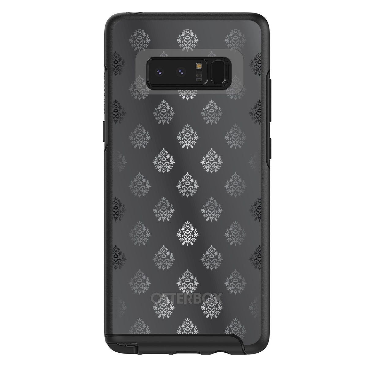 Silver Grey Black White Damask OtterBox Symmetry Case for iPhone & Galaxy, view 14
