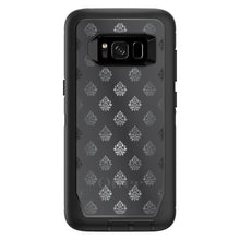 DistinctInk™ OtterBox Defender Series Case for Apple iPhone / Samsung Galaxy / Google Pixel - Silver Grey Black White Damask