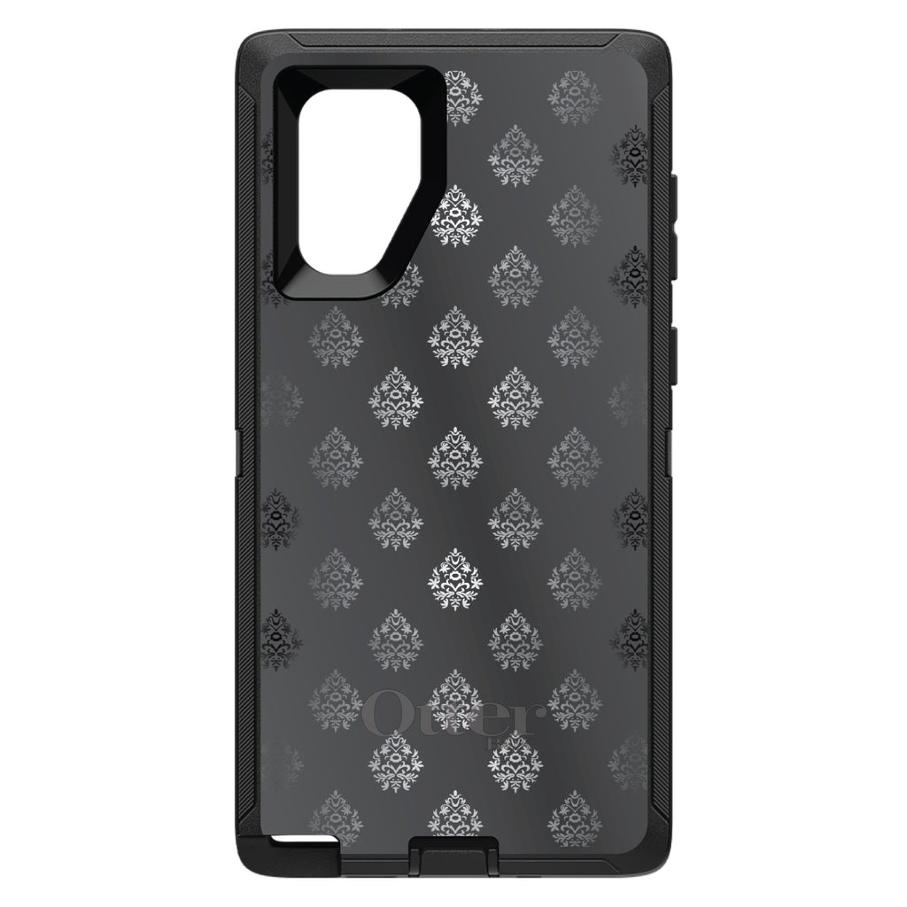 Silver Grey Black White Damask OtterBox Defender Case for iPhone & Galaxy, view 15