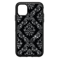 Black White Silver Grey Damask OtterBox Symmetry Case for iPhone & Galaxy