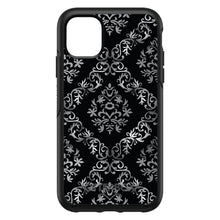 DistinctInk™ OtterBox Symmetry Series Case for Apple iPhone / Samsung Galaxy / Google Pixel - Black White Silver Grey Damask