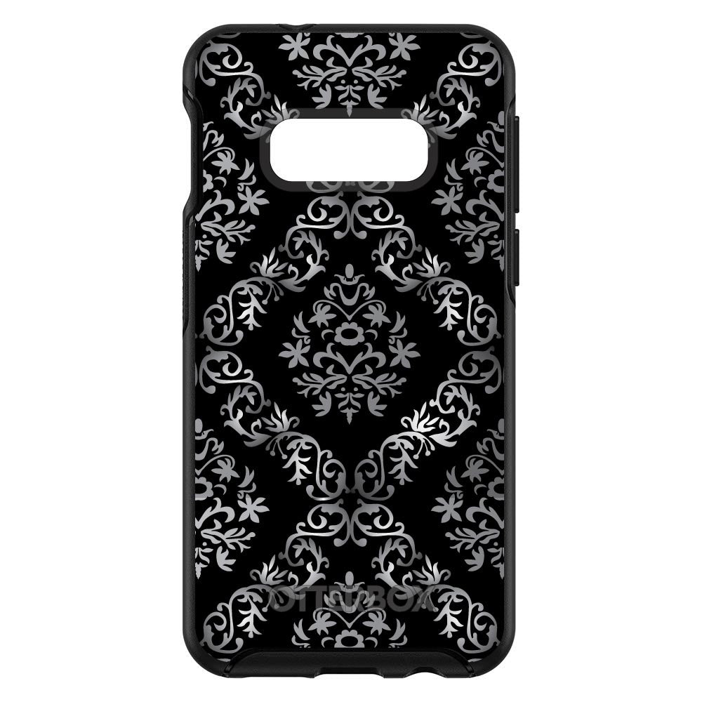 Black White Silver Grey Damask OtterBox Symmetry Case for iPhone & Galaxy, view 7
