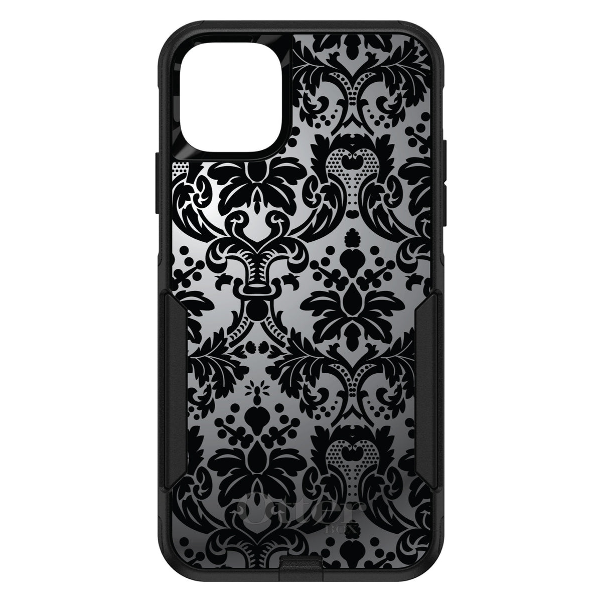 Silver Grey Black Damask OtterBox Commuter Case for iPhone & Galaxy, view 2