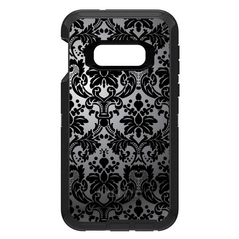 Silver Grey Black Damask OtterBox Defender Case for iPhone & Galaxy, view 10