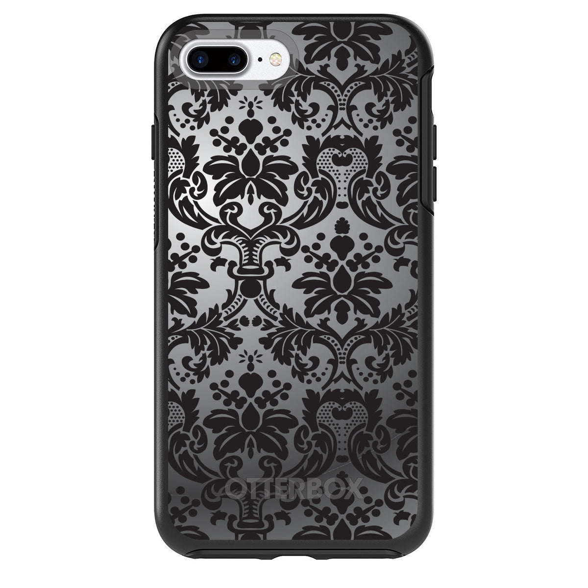 Silver Grey Black Damask OtterBox Symmetry Case for iPhone & Galaxy, view 2