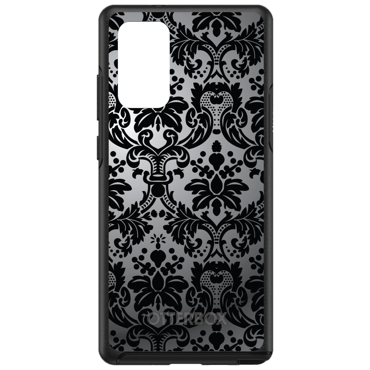 Silver Grey Black Damask OtterBox Symmetry Case for iPhone & Galaxy, view 10