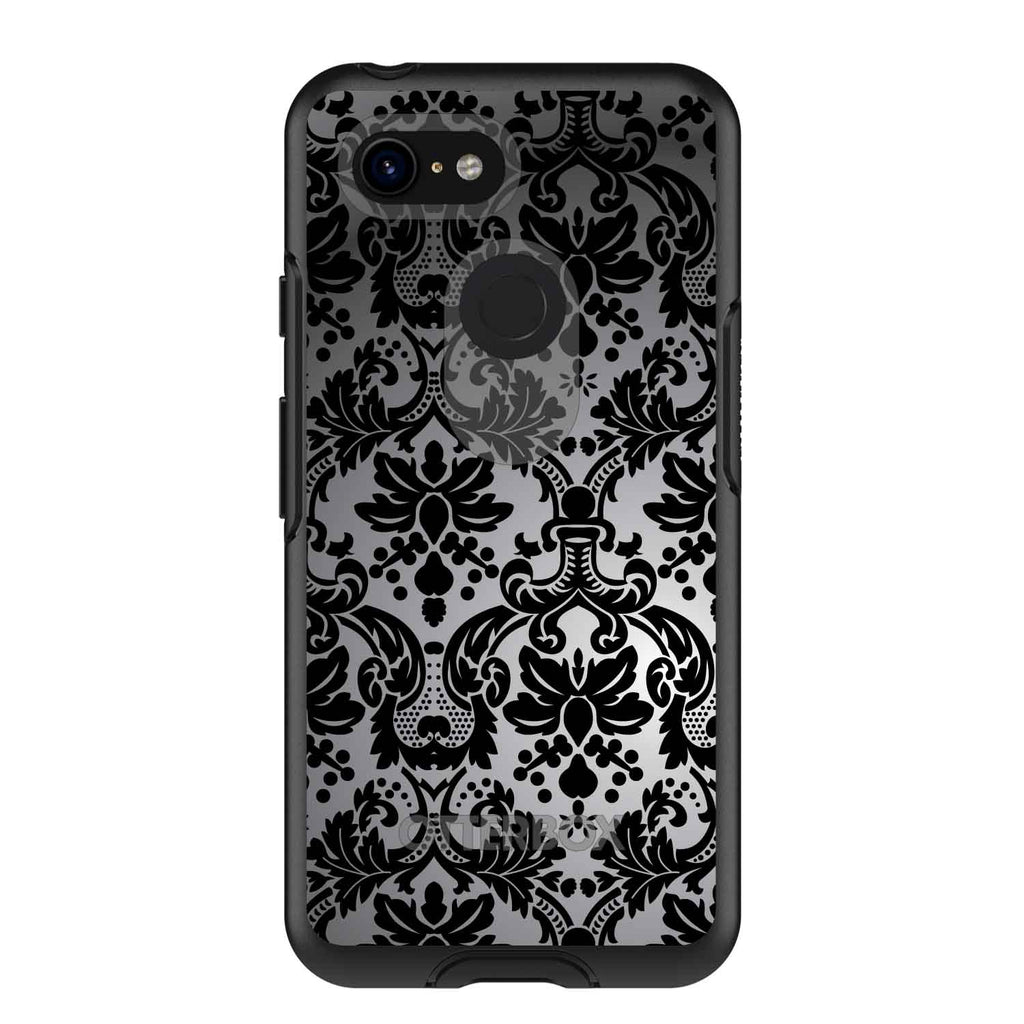 Silver Grey Black Damask OtterBox Symmetry Case for iPhone & Galaxy, view 15