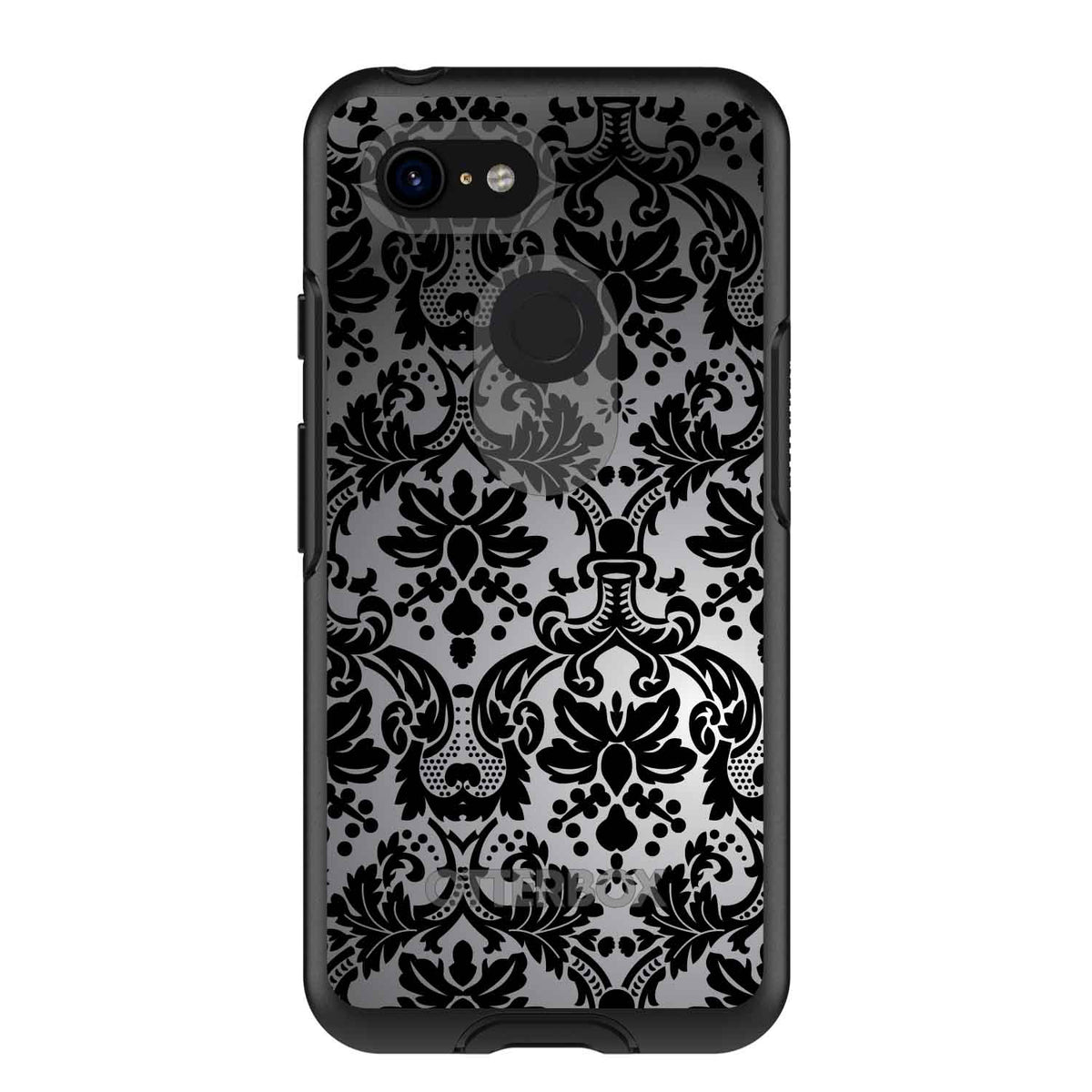 Silver Grey Black Damask OtterBox Symmetry Case for iPhone & Galaxy, view 15