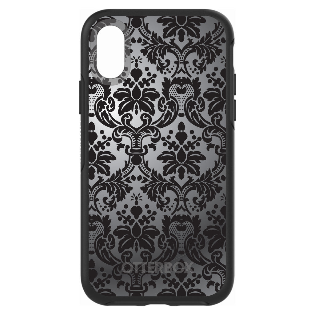 Silver Grey Black Damask OtterBox Symmetry Case for iPhone & Galaxy, view 4