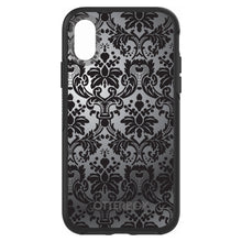 DistinctInk™ OtterBox Symmetry Series Case for Apple iPhone / Samsung Galaxy / Google Pixel - Silver Grey Black Damask