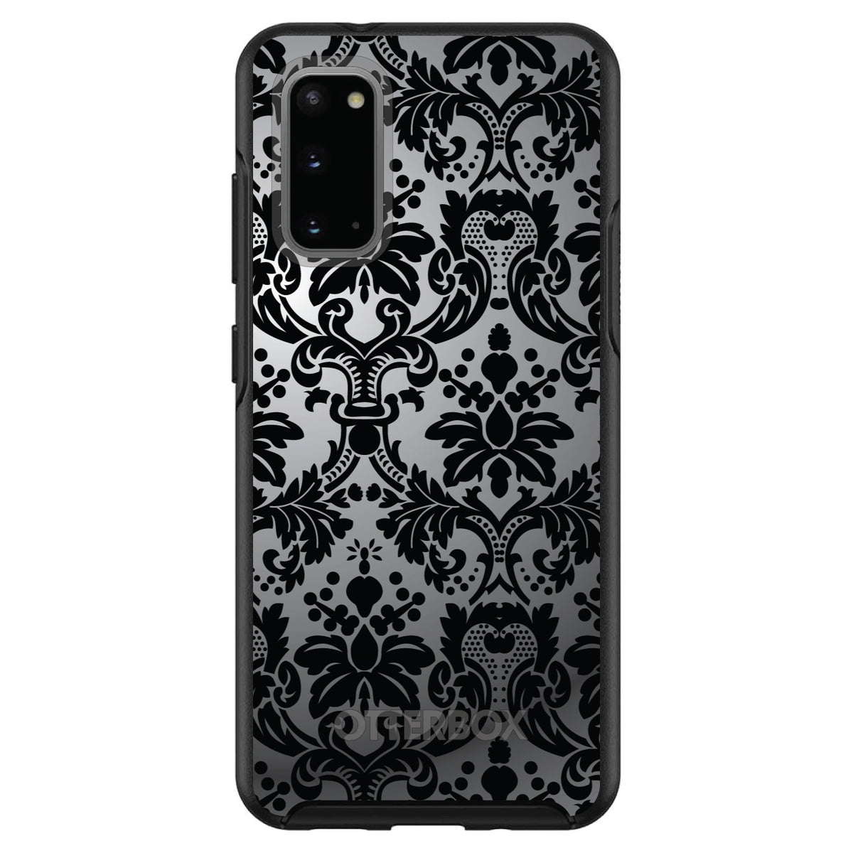 Silver Grey Black Damask OtterBox Symmetry Case for iPhone & Galaxy, view 5