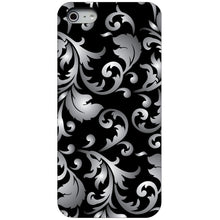 DistinctInk® Hard Plastic Snap-On Case for Apple iPhone or Samsung Galaxy - Silver Grey Black White Floral