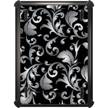 DistinctInk™ OtterBox Defender Series Case for Apple iPad / iPad Pro / iPad Air / iPad Mini - Silver Grey Black White Floral