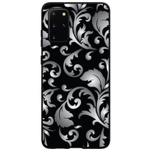 DistinctInk® Hard Plastic Snap-On Case for Apple iPhone or Samsung Galaxy - Silver Grey Black White Floral