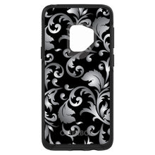 DistinctInk™ OtterBox Symmetry Series Case for Apple iPhone / Samsung Galaxy / Google Pixel - Silver Grey Black White Floral