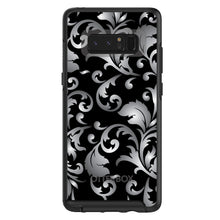 DistinctInk™ OtterBox Symmetry Series Case for Apple iPhone / Samsung Galaxy / Google Pixel - Silver Grey Black White Floral