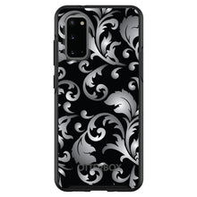 DistinctInk™ OtterBox Symmetry Series Case for Apple iPhone / Samsung Galaxy / Google Pixel - Silver Grey Black White Floral