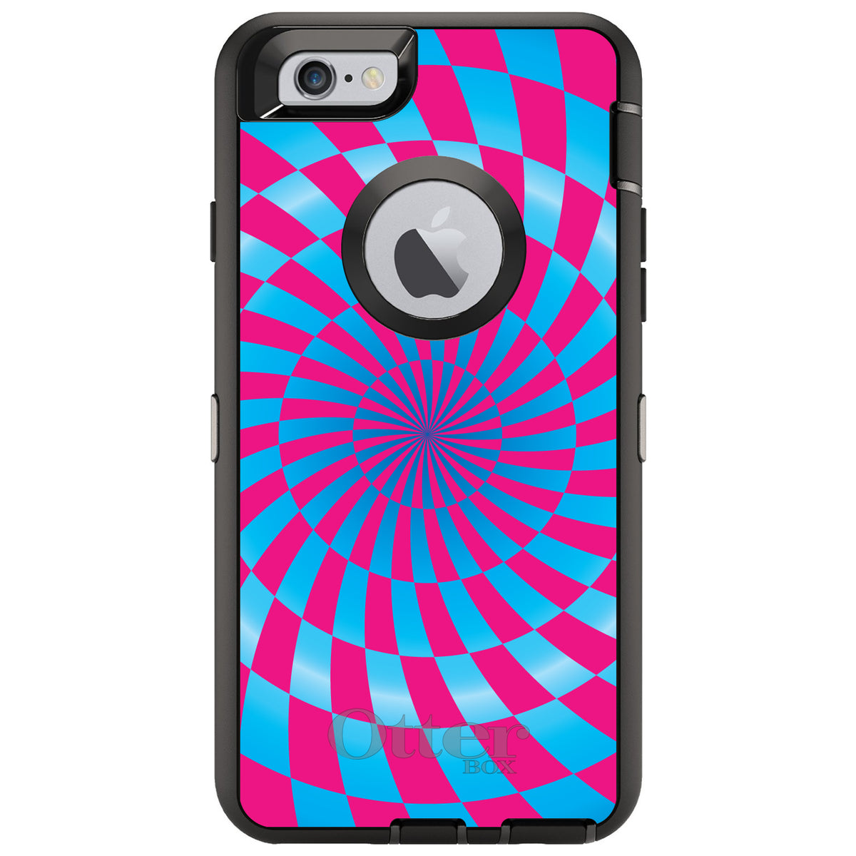 Blue Pink Swirl Geometric OtterBox Defender Case for iPhone & Galaxy, view 4