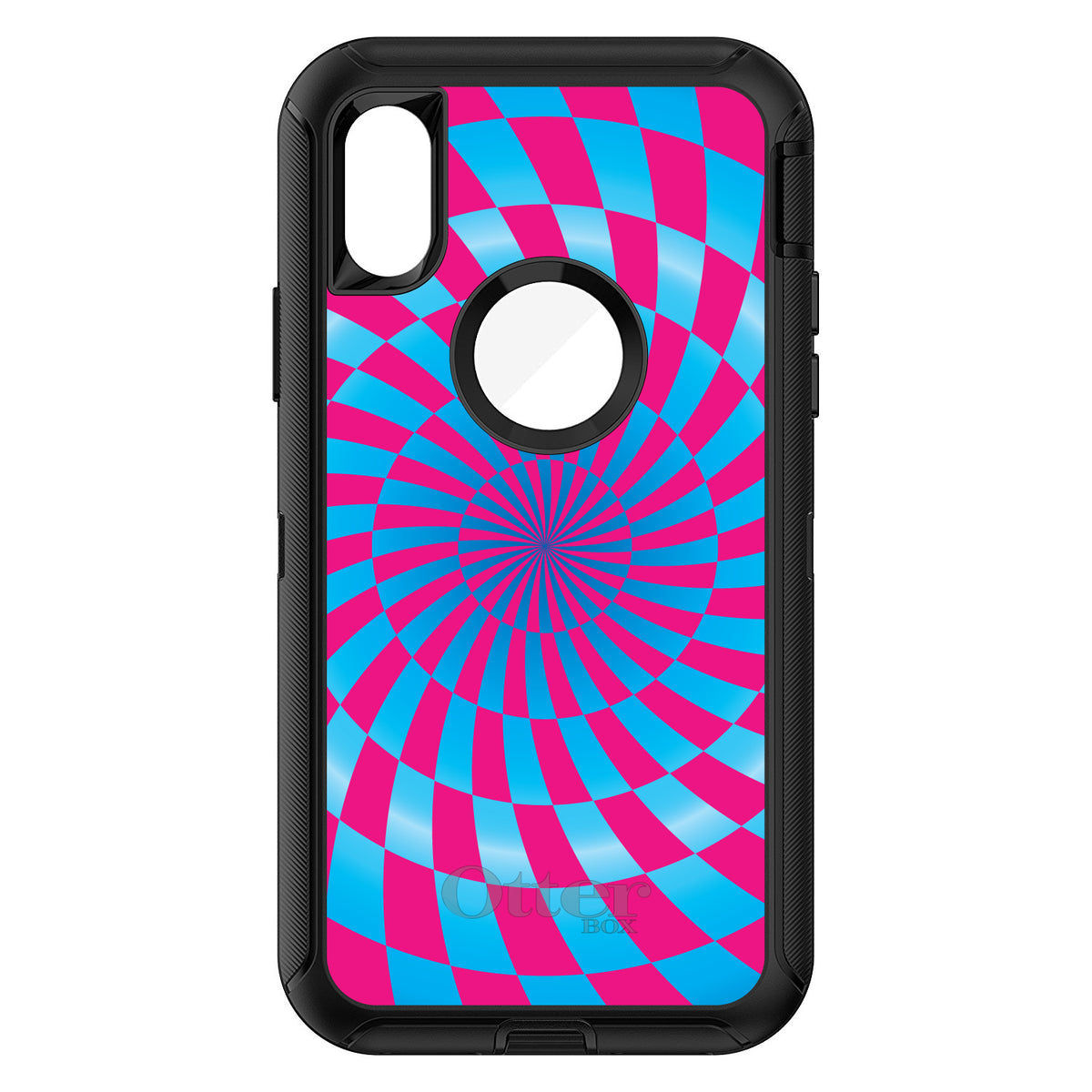 Blue Pink Swirl Geometric OtterBox Defender Case for iPhone & Galaxy, view 3