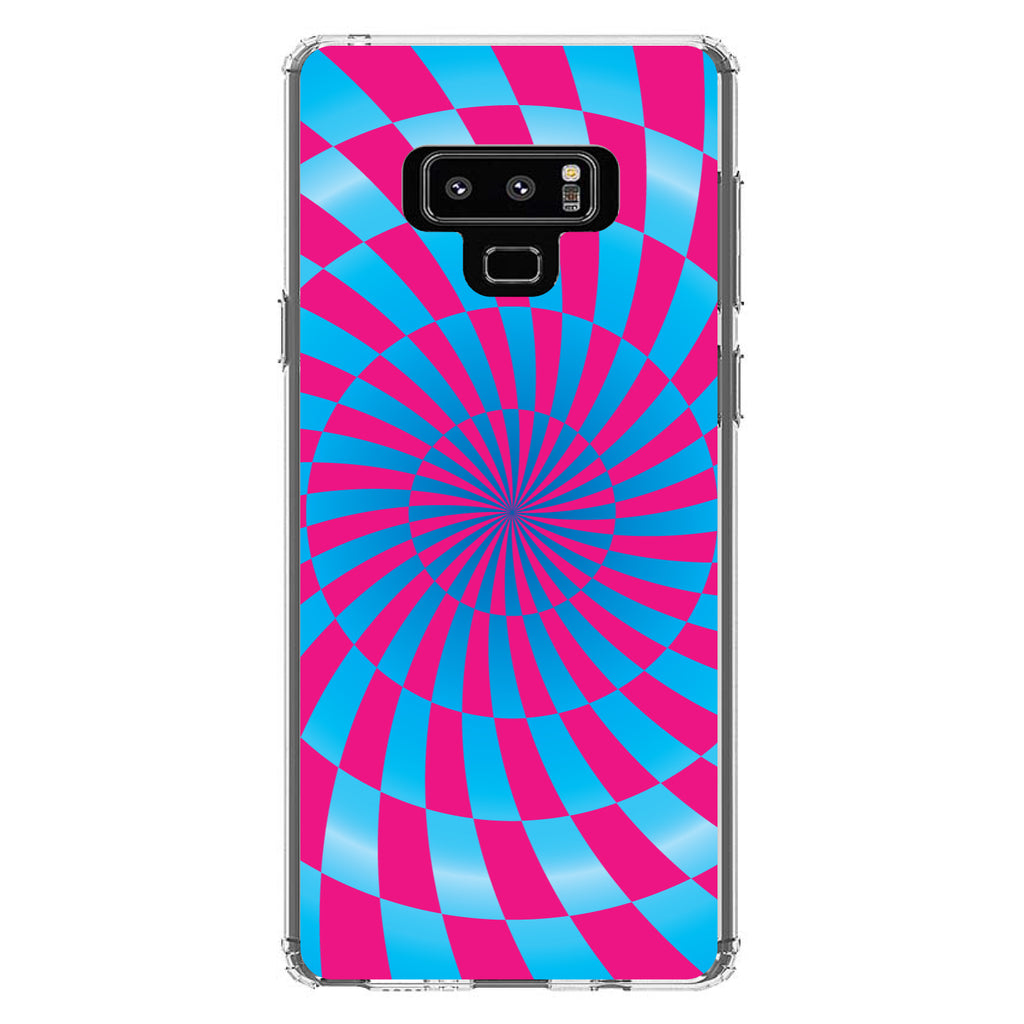 Blue Pink Swirl Geometric Clear Shockproof iPhone Case, view 11