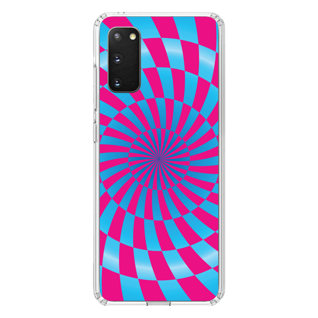 Blue Pink Swirl Geometric Clear Shockproof iPhone Case, view 15