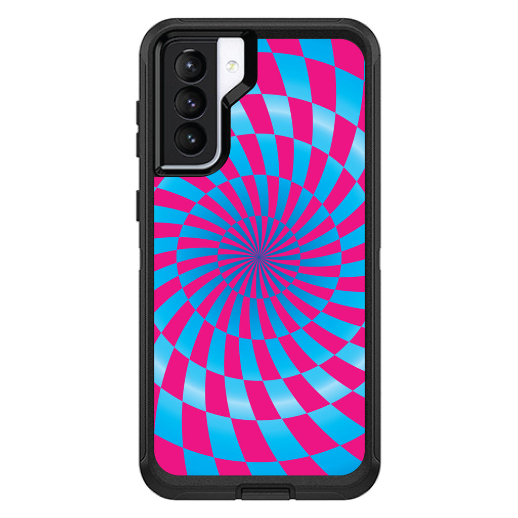 Blue Pink Swirl Geometric OtterBox Defender Case for iPhone & Galaxy, view 5