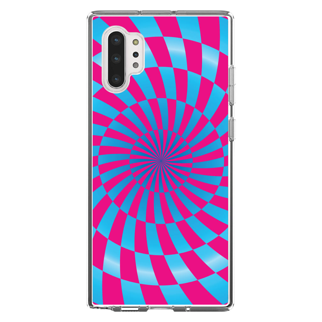 Blue Pink Swirl Geometric Clear Shockproof iPhone Case, view 10