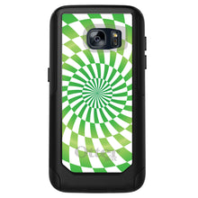DistinctInk™ OtterBox Commuter Series Case for Apple iPhone or Samsung Galaxy - Green White Swirl Geometric