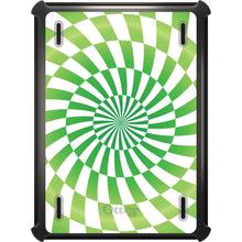DistinctInk™ OtterBox Defender Series Case for Apple iPad / iPad Pro / iPad Air / iPad Mini - Green White Swirl Geometric
