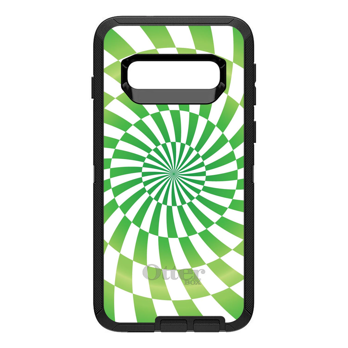 Green White Swirl Geometric OtterBox Defender Case for iPhone & Galaxy, view 9