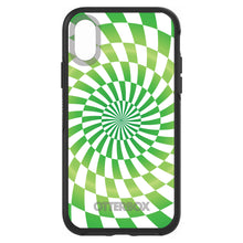 DistinctInk™ OtterBox Symmetry Series Case for Apple iPhone / Samsung Galaxy / Google Pixel - Green White Swirl Geometric