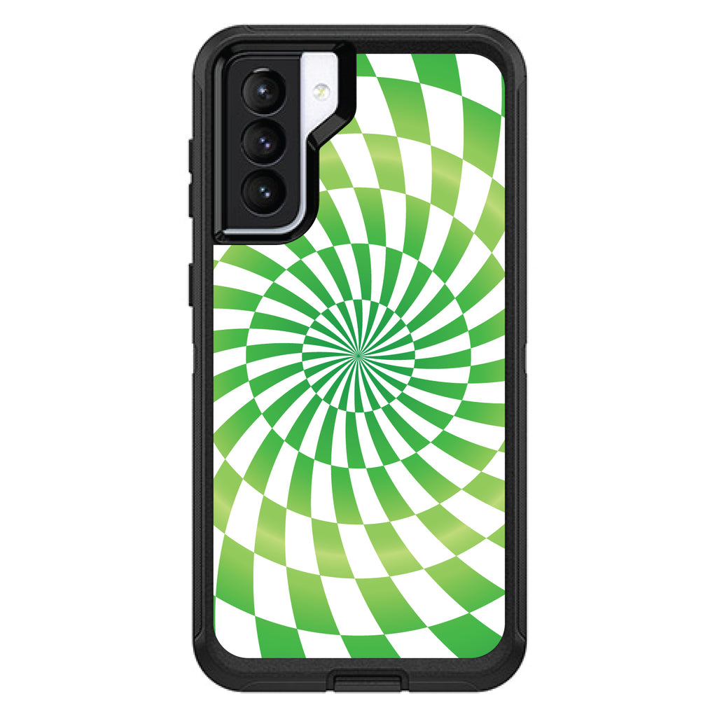 Green White Swirl Geometric OtterBox Defender Case for iPhone & Galaxy, view 5