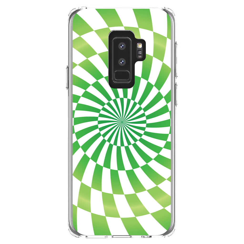 Green White Swirl Geometric Clear Shockproof iPhone Case, view 20
