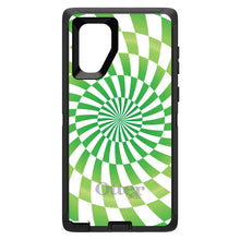 DistinctInk™ OtterBox Defender Series Case for Apple iPhone / Samsung Galaxy / Google Pixel - Green White Swirl Geometric