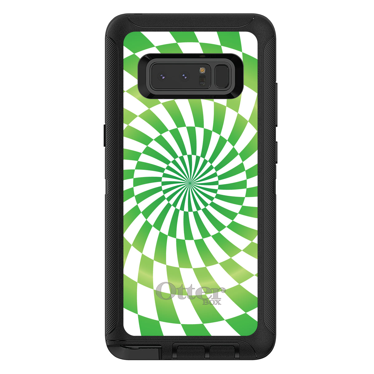 Green White Swirl Geometric OtterBox Defender Case for iPhone & Galaxy, view 17