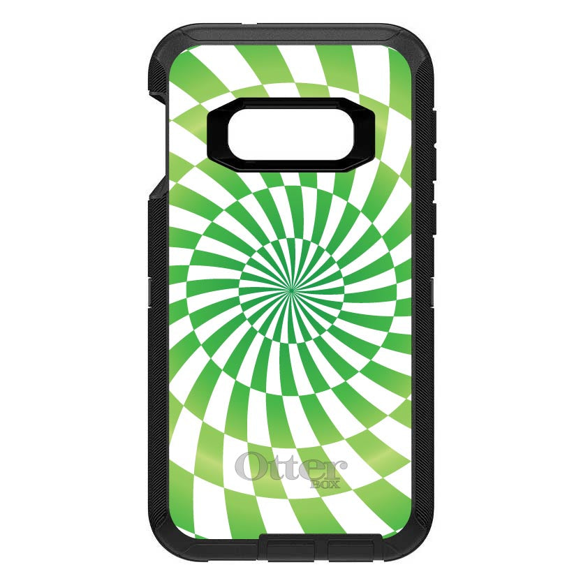 Green White Swirl Geometric OtterBox Defender Case for iPhone & Galaxy, view 10
