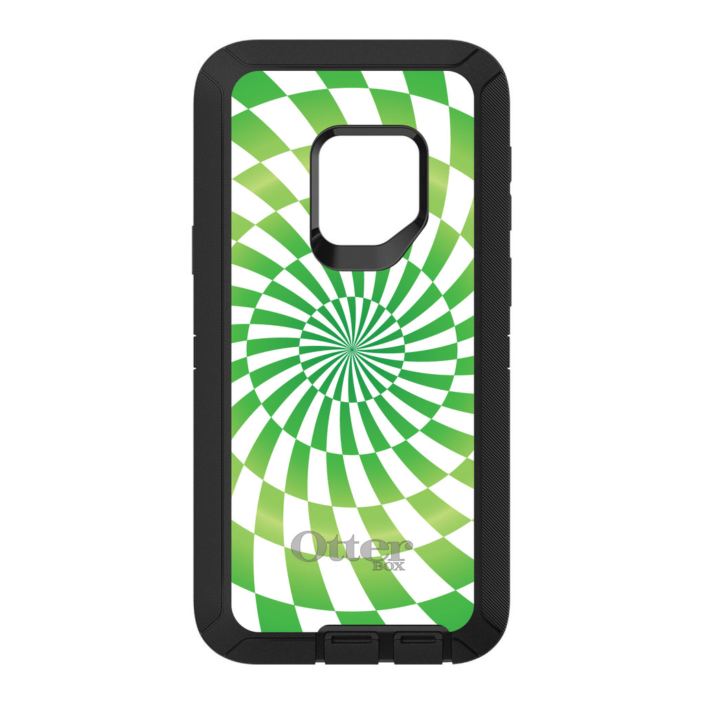 Green White Swirl Geometric OtterBox Defender Case for iPhone & Galaxy, view 11