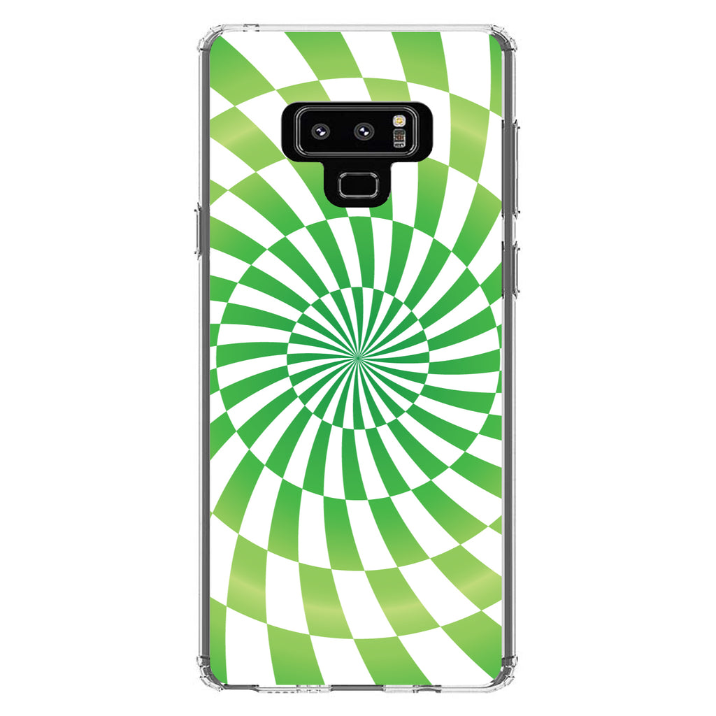 Green White Swirl Geometric Clear Shockproof iPhone Case, view 11