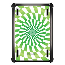 DistinctInk™ OtterBox Defender Series Case for Apple iPad / iPad Pro / iPad Air / iPad Mini - Green White Swirl Geometric