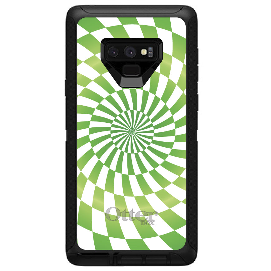 Green White Swirl Geometric OtterBox Defender Case for iPhone & Galaxy, view 16