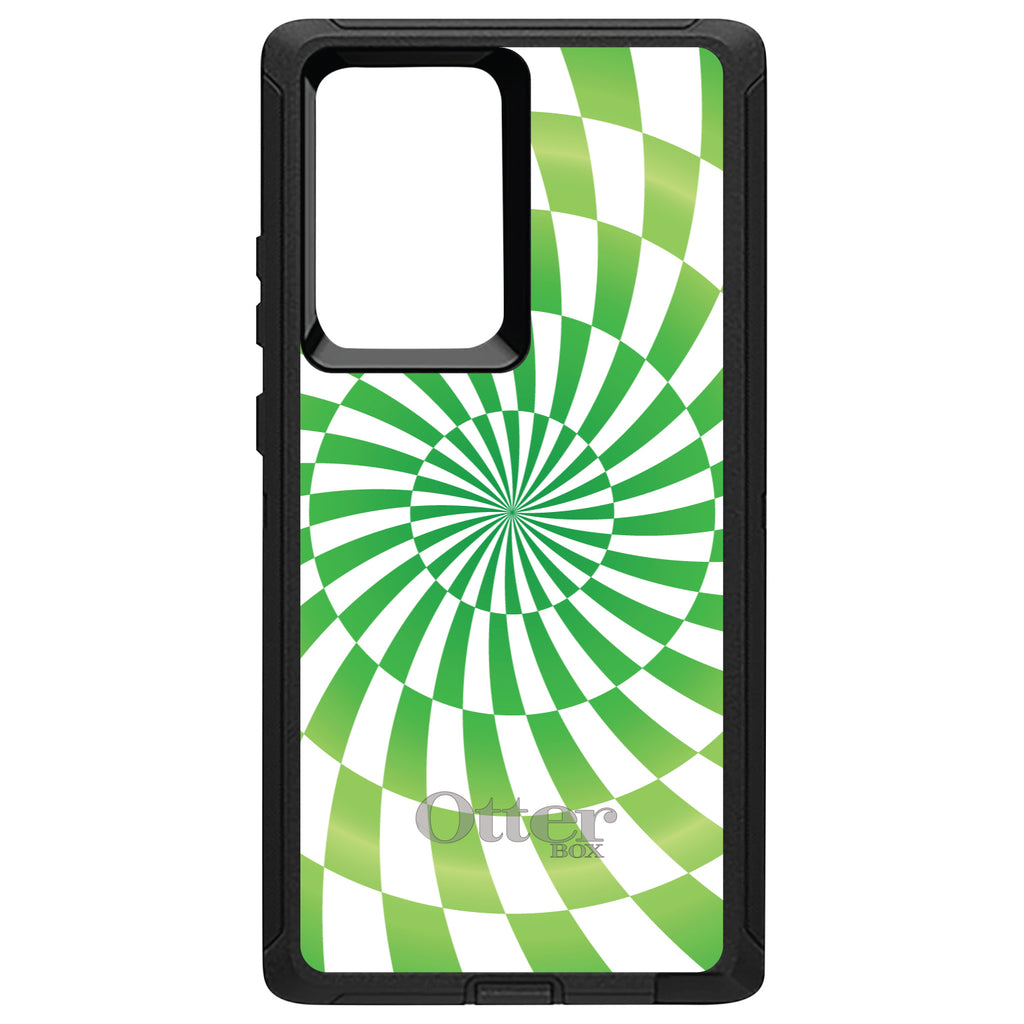 Green White Swirl Geometric OtterBox Defender Case for iPhone & Galaxy, view 13