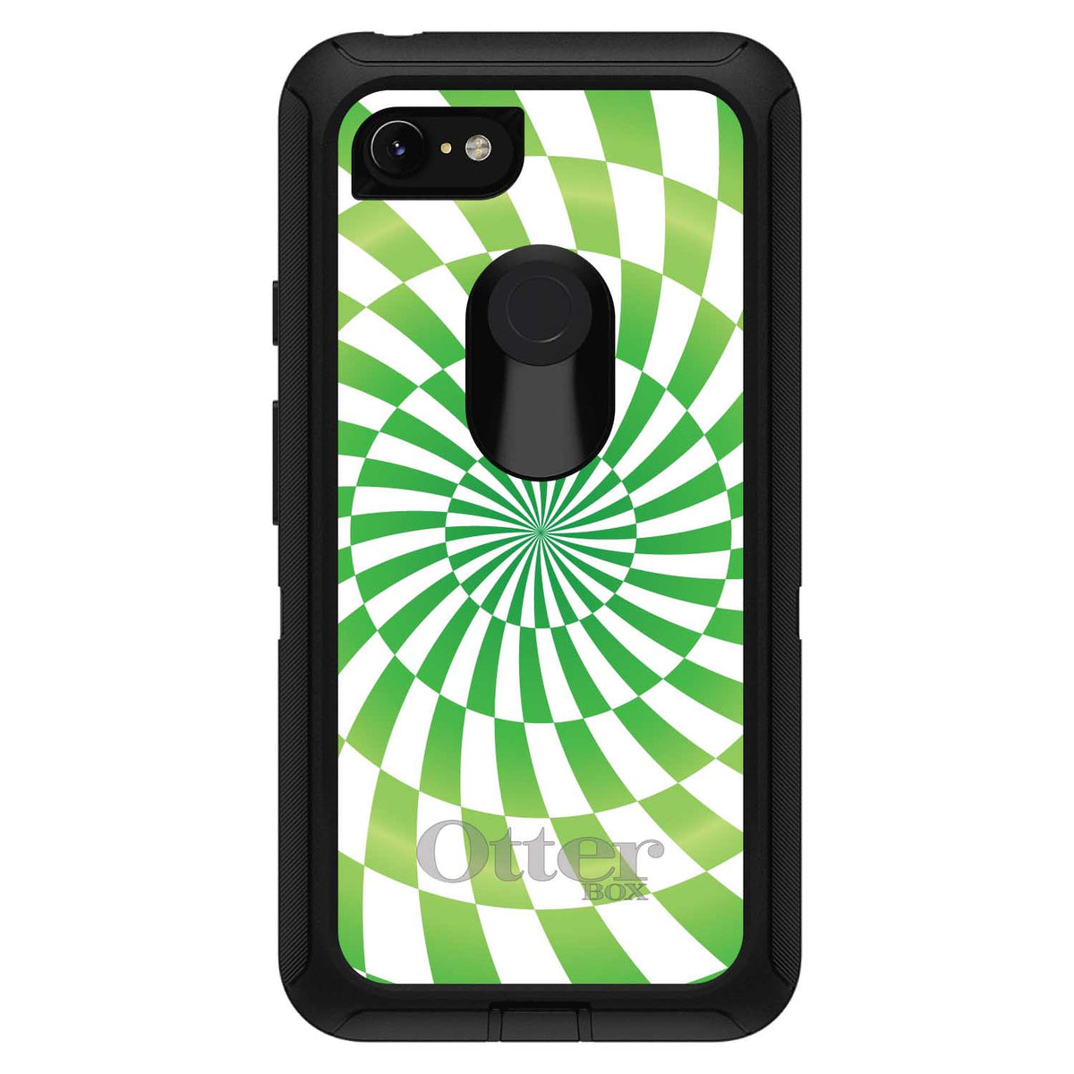 Green White Swirl Geometric OtterBox Defender Case for iPhone & Galaxy, view 18