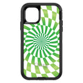 Green White Swirl Geometric OtterBox Defender Case for iPhone & Galaxy, view 2