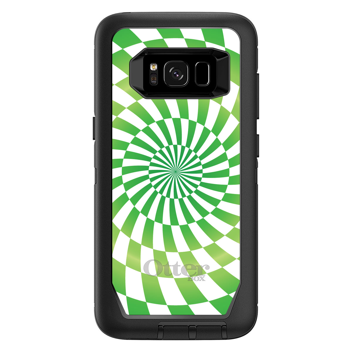 Green White Swirl Geometric OtterBox Defender Case for iPhone & Galaxy, view 12