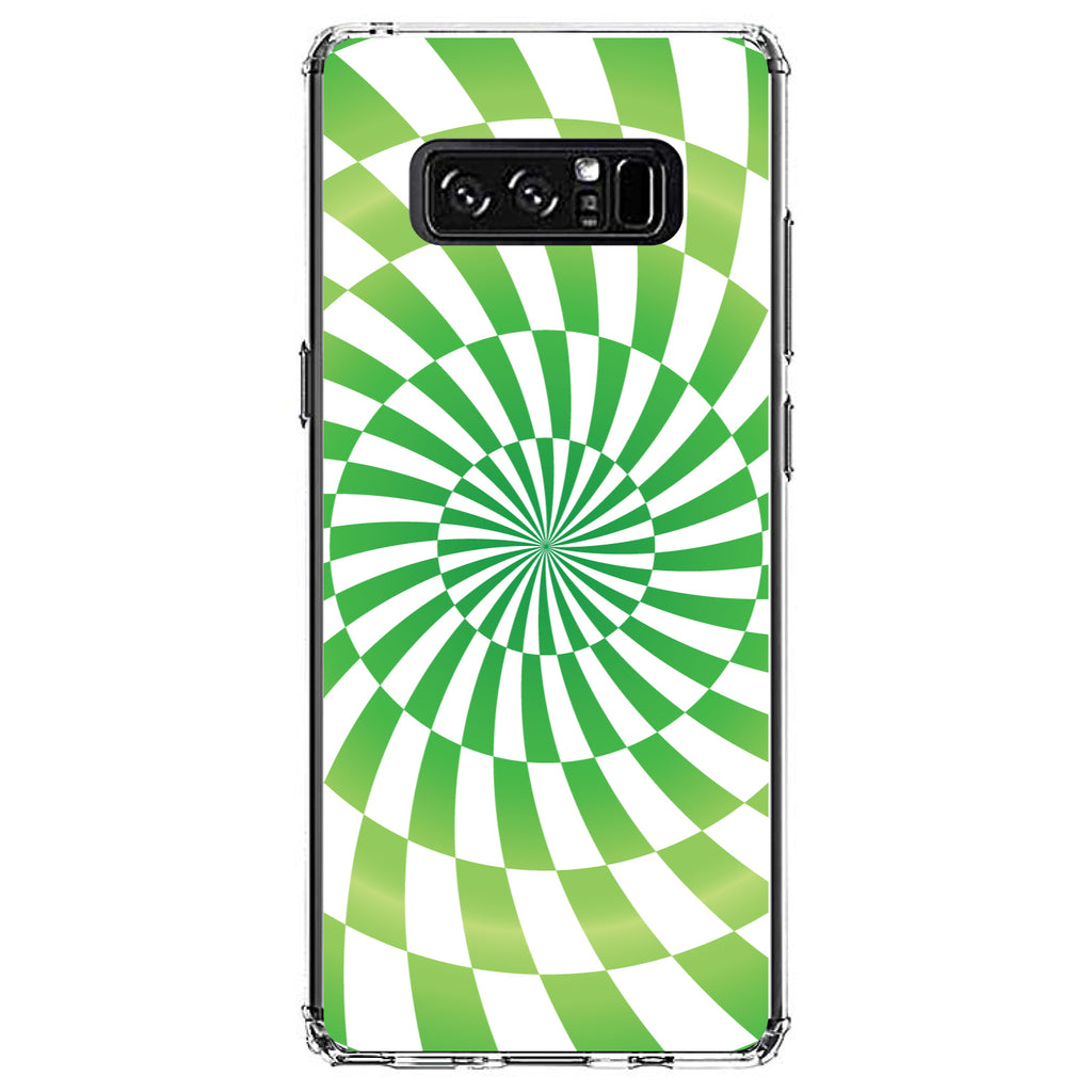 Green White Swirl Geometric Clear Shockproof iPhone Case, view 12
