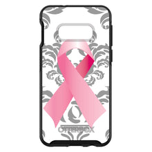 DistinctInk™ OtterBox Symmetry Series Case for Apple iPhone / Samsung Galaxy / Google Pixel - Grey Damask Pink Ribbon
