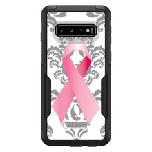 DistinctInk™ OtterBox Commuter Series Case for Apple iPhone or Samsung Galaxy - Grey Damask Pink Ribbon